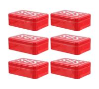 Beaupretty Pastillero Metálico Pequeño para Medicamentos Diarios, Caja Organizadora Sos Resistente al Agua y Golpes, Contenedor Portátil 6 Piezas para Viajes y Supervivencia al Aire Libre