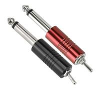 Beaupretty Pedal Inalámbrico Para Tatuajes Accesorio 2 Piezas Acero Inoxidable Rojo y Negro Profesional Para Artistas Control Fuente Alimentación Portátil