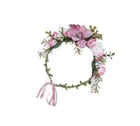 Beaupretty Pedazo guirnalda invitado novias tiara dama de honor zapatillas de novia atuendo tocado de novia diadema artificial tocado de flores de novia cinta para la cabeza tela Colorful