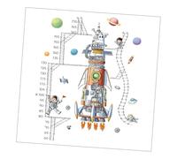 Beaupretty Pegatina De Pared Espacial Decorativa Para Habitación Infantil, Calcomanía De Pvc Duradera, Diseño De Nave Espacial, Color Saturado y Seguro, Adecuado Para Guardería y Habitación De Niños