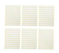 Beaupretty Pegatinas de Pegamento para Uñas Postizas 6 Hojas Transparentes Tamaño Ovalado Doble Cara para Extensión y Decoración Uñas Francesas Uso Profesional