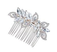 Beaupretty Peine de Aleación Cabello Peine de Cristal para Novia para Dama y Niña para Uso Diario