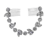 Beaupretty Peine De Boda Joya Elegante Puesto Nombre Dama De Honor Francés Deslumbrar Para Nupcial Poli Novia Spa Brillante Accesorio Borla Acortar Pequeño Silver Cobre