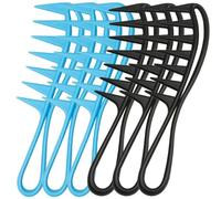 Beaupretty Peine de Dientes Extra Anchos de 6 Piezas para Desenredar Cabello Rizado, Material Abs Resistente, Adecuado para Uso On The Go y Barbería