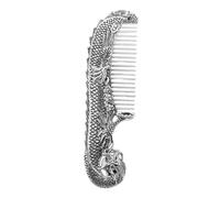 Beaupretty Peine De Estatua De Dragón Antiguo Tallado A Mano Peine De Aleación China Para El Cabello Característica De Masaje Del Cuero Cabelludo