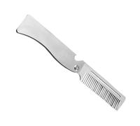 Beaupretty Peine De Plegable De Inoxidable Mini Antiestático Para Hombres Multifunción