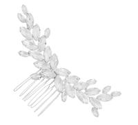 Beaupretty Peine Lateral De Novia Con De Imitación Peine De Novia Broche De Novia Peine Para La Novia Accesorios Para El Cabello De Boda Silver Aleación De Zinc