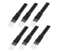 Beaupretty Peine Profesional Cabello 6 Unidades Tamaño Mediano Acero Inoxidable Multifunción para Adultos y Niños Cuidado y Peinado Diario