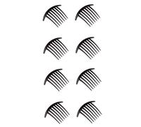 Beaupretty Peines De Plástico Negros Cabello 8 Piezas 7 Dientes Tamaño Portátil Curva Ergonómica Para Mujeres y Niñas Uso Diario, Fiestas y Bodas
