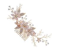 Beaupretty Peineta De Aleación Para El Cabello Peine Nupcial Único Y Exquisito Para Bodas Fiestas Compromisos Y Aniversarios.