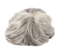 Beaupretty Peluca de Mujer de Pelo Corto Liso Flequillo Oblicuo 1 Unidad Color Rubio Raíces Negras Fibra Sintética Resistente al Calor para Uso Diario y Fiesta