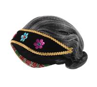 Beaupretty Pelucas de teatro infantil disfraz de halloween peluca infantil peluca para actuación pelucas de abuela para mujeres negras sombrero de disfraz ertugrul Alambre de alta temperatura