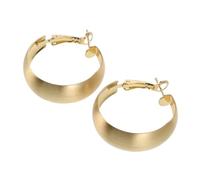 Beaupretty Pendientes de Aro Metálico Dorado Vintage Aros Redondos Gruesos Huecos Pendientes Simples de Moda para Mujeres y Chicas para Cumpleaños y San Valentín