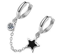 Beaupretty Pendientes de Colgantes para Mujer Doble Perforación Cadena Bisutería Llamativa para Diseño Minimalista