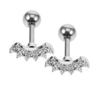 Beaupretty Pendientes de Hueso de Oreja Incrustaciones de Circonita Delicados y Modernos para Mujer Pequeños y Estéticos para Uso Diario