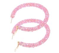 Beaupretty Pendientes Grandes de Aro Redondo para Mujer Pendientes de Moda Lentejuelas Joyas de Oreja Plateadas para Eventos Especiales