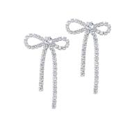 Beaupretty Pendientes Tipo Ear Cuff Pendiente De Lazo Incrustaciones De Gemas De Imitación Bonito Colgante Para Niña