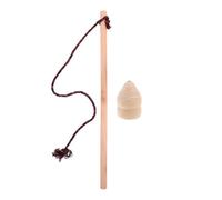 Beaupretty Peonza de Madera Tradicional Hecha Mano Peonza Giratoria Sólida con Cuerda para Ejercicio al Aire y Diversión Juguete Clásico Chino de Madera Duradera para Adultos