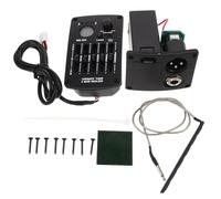 Beaupretty Pickup para Guitarra Acústica con Preamplificador y Ecualizador de Cinco Bandas Captador Piezoeléctrico Sensible para Folk y Guitarra Hueca Control de Sonido y Afinador Integrado