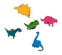 Beaupretty Pines de Dinosaurio Esmaltados 5 Pcs Broches de Dinosaurio Mochilas Accesorios de Mujer Joyas Diseño Divertido