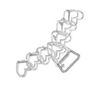 Beaupretty Pinza Para El Cabello Pinza De Pelo Grande Banda De Cabello De Perforación Completa Pasador De Pelo De Mujer Señoras Coches Pinzas Para El Cabello Gran Horquilla Silver Aleación