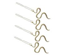 Beaupretty Pinzas Cabello de Aleación Forma de Serpiente S 4 Unidades Antideslizantes Mujer Uso Diario y Eventos Obsequios Accesorios para Peinado Elegante