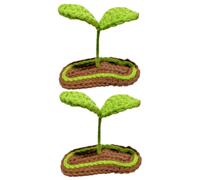 Beaupretty Pinzas Cabello De Brotes De Soja 2 Unidades Pequeñas Verdes, Clips Trenzados Suaves, Accesorios Divertidos Para Adolescentes En Uso Diario