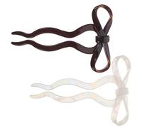 Beaupretty Pinzas Cabello Lazo en Forma de U para Mujer, Horquillas Francesas Resistentes de Acetato, Diseño Decorativo para Trenzas y Diferentes Ocasiones, Pack de 2