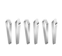 Beaupretty Pinzas de Acero Inoxidable Plateadas para Quitar Pelos de Cerdo y Pollo, Juego de 6 Piezas, Utensilios Precisos para Cocina y Mariscos