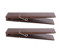 Beaupretty Pinzas de Madera Gigantes para Toallas 2 Piezas, Toallero de Baño Grande 30x4x5 Cm, Ganchos de Pared Resistentes para Colgar Toallas, Accesorio Decorativo Rústico para Baño