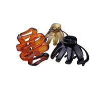 Beaupretty Pinzas de Pulpo Cabello 6 Piezas Grandes 8 Cm Colores Negro Brillante, Carey Rojo y Verde Dientes para Cabello Grueso y Fino Uso Diario para Mujer y Niña