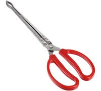 Beaupretty Pinzas para Cangrejos y Pesca de Acero Inoxidable Puntas de Silicona Antideslizantes, Pinzas Largas para Anguilas y Captura de Mariscos, Herramienta Práctica para Cocina