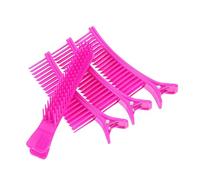 Beaupretty Pinzas para el Cabello 4 Piezas Antideslizantes para Teñir y Peinar Clips de Peluquería para Estilistas y Doméstico Herramientas de Sección con Peine