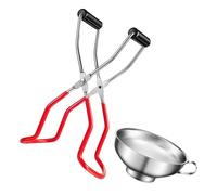 Beaupretty Pinzas para Tarros de Conserva de Acero Inoxidable Antideslizantes Elevador para Cocina y Elaboración de Mermeladas, 1 Set Práctico y Seguro