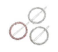 Beaupretty Pinzas Pelo De Aleación Cristales, Pack 3 Unidades, Tamaño Mediano, Horquillas Llenas De Gemas De Imitación, Accesorio Para Niñas y Mujeres, Uso Diario y Fiesta