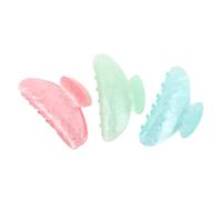 Beaupretty Pinzas Pelo de Garra Medianas 8.4 Cm Acrílicas 3 Piezas Colores Rosa, Verde Piedra y Verde Agua Antideslizantes para Cabello Grueso y Rizado Accesorios para Peinado Diario