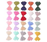 Beaupretty Pinzas Pelo Lazo para Niñas 3.6 Pulgadas Color Clips Cabello de Algodón y Lino Accesorios para Peinados para Niñas y Mujeres 10 Piezas