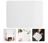 Beaupretty Pizarra Blanca Pequeña Portátil Doble Cara con Superficie de Borrado Seco para Escritura y Dibujo Tablero de Mano Educativo para Uso Doméstico