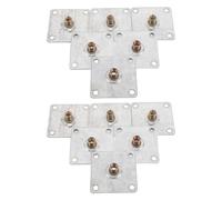 Beaupretty Placas de Montaje para Patas de Sofá 6x6 Cm, Grosor 1,5 Cm, Tuerca M8, 12 Unidades, Accesorio para Muebles, Soporte Resistente para Patas de Mesa y Cama, Piezas de