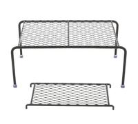 Beaupretty Plataforma para Gallinero con Rejilla de Hierro Negro, Soporte para Comederos de Gallinero y Perchero para Pollitos con Escalera, Adecuado para Estimular Ejercicio