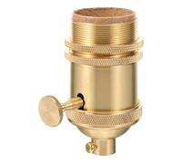 Beaupretty Portalámparas y Perilla Giratoria de Cobre Vintage con Rosca E26 E27 Estilo Antiguo Decorativo para Lámparas de Mesa y Ventiladores de Techo