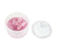 Beaupretty Powder Puff With Soft Fiber Puff And Glass Jar Large Makeup Applicator For Face Foundation Washable And Reusable Beauty Pad In