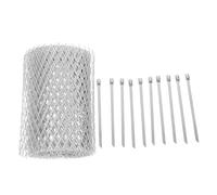 Beaupretty Protección para Canalones de Aleación de Aluminio con Malla Resistente Adapta a Curvas del Techo y Evita Obstrucciones con Bridas Fijas para Casas Nuevas y Antiguas