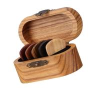 Beaupretty Púas para Guitarra Acústica y Eléctrica de Madera Duradera con Estuche Organizador Portátil Diseño Moderno con Compartimentos Interiores para Músicos y Viajeros