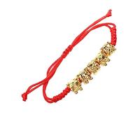 Beaupretty Pulsera Del Año Del Tigre Pulsera De Cuerda Roja De Hilo Roja Cinco Tigres Suerte Para Protección Año Del