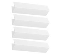 Beaupretty Ranuras en Forma Puertas de Bebés y Escaleras, Accesorios de Seguridad Protección y Fácil Instalación, Pack de 4 Piezas en Abs Blanco para Multiescena
