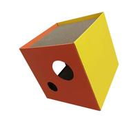 Beaupretty Rascador de Gatos Vertical Sisal, Casa Cubo Resistente de 32x32x32 Cm, Zona de Juego y Descanso para Gatos Domésticos