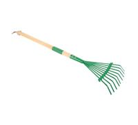 Beaupretty Rastrillo de para Niños Desmontable Herramienta Multifuncional de Jardinería Mango de Madera y Duradero para Juego al Aire Libre Verde