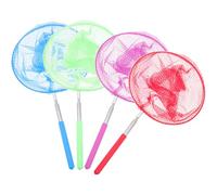 Beaupretty Redes de Pesca Infantiles Telescópicas de 85 CM 4 Piezas Acero Inoxidable y Nailon Colores Azul Morado Rojo y Verde para Atrapar Insectos Mariposas y Pesca al Aire Libre