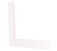 Beaupretty Regla de Costura Profesional en Forma de L, Regla Métrica de Plástico Transparente Escala Clara para Patronaje y Confección de Prendas, Herramienta Práctica para Costura